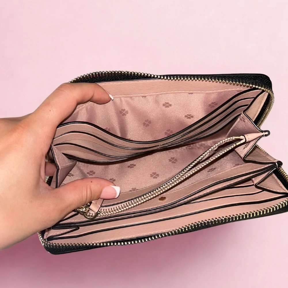 NWT Kate Spade New York | Black Zip-Around Wallet - Picture 8 of 14